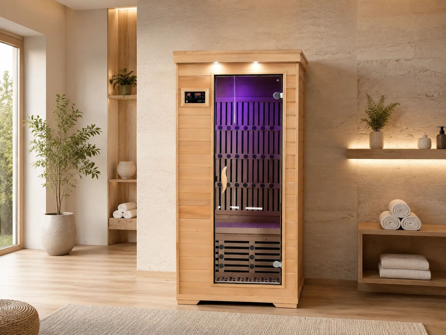 Concept photograph-style visual accompanying Graphene Sauna Heating Integration Guide